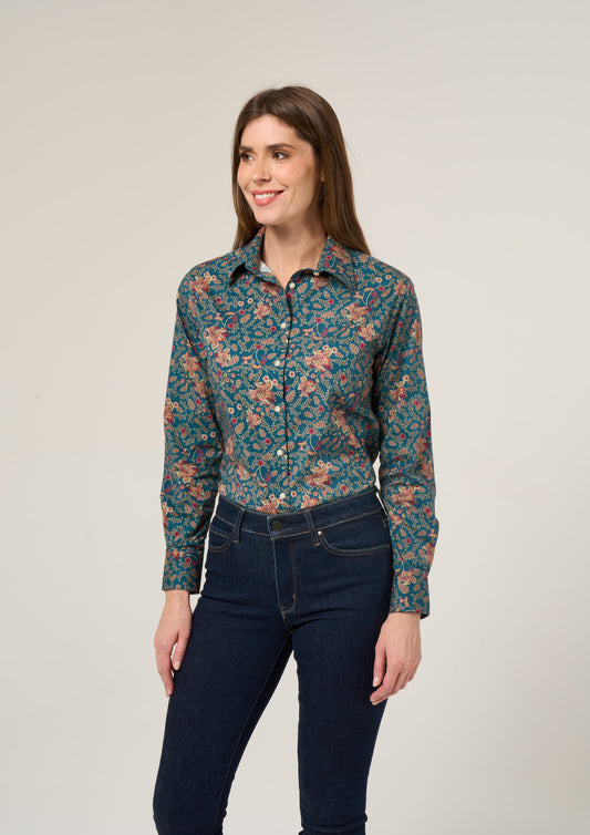 Lawen Ladies Printed Cotton Shirt