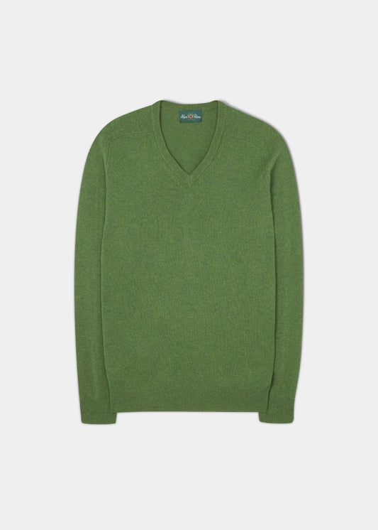 Kilsyth Men's Lambswool Jumper in Watercress