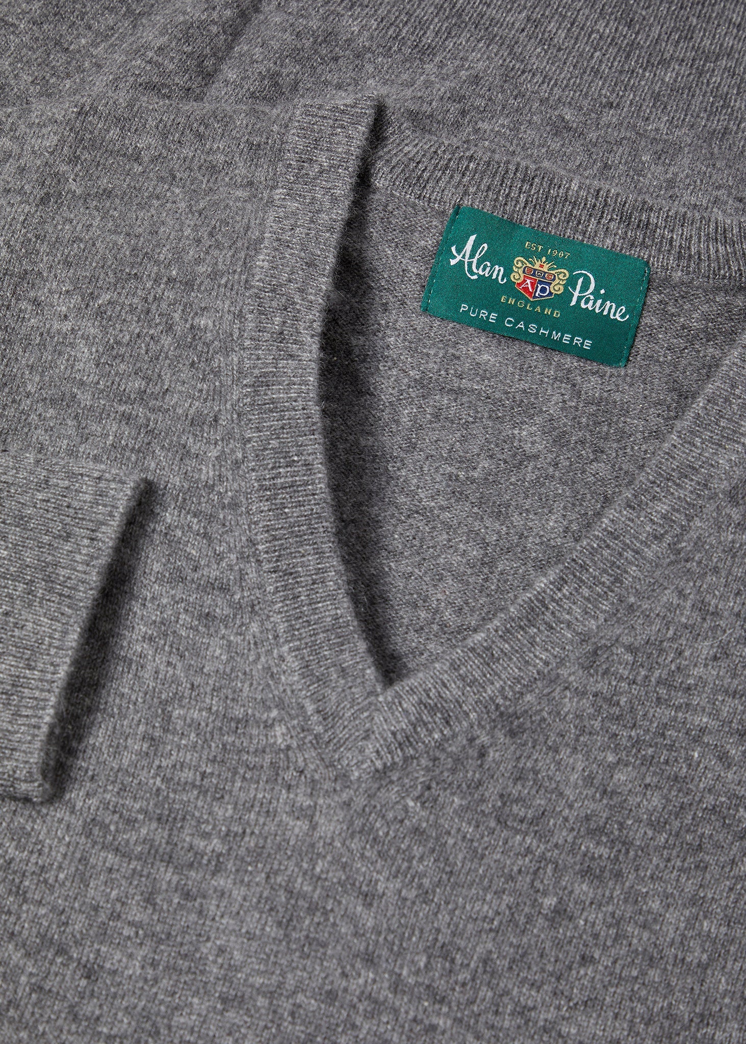 Mens Cashmere Jumper Grey