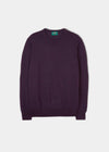 Men's Merino Wool Jumper in Black Grape